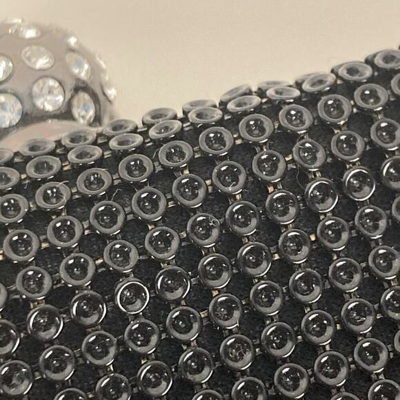 WHITING & DAVIS Crystal Ball Clutch in Black - $310. - Picture 7 of 12